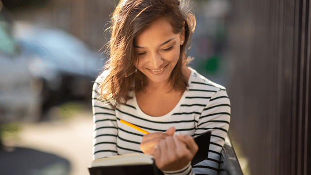 High School Writing Student